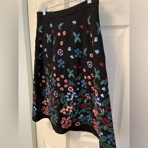 Embroidered floral skirt